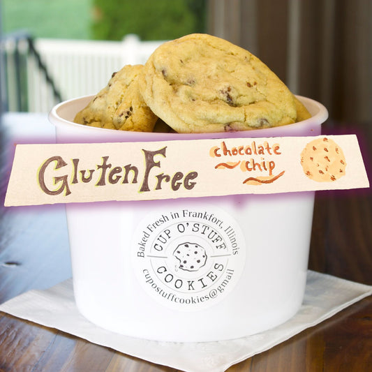 Bucket of Cup O'Stuff Gluten Free Chocolate Chip Cookies